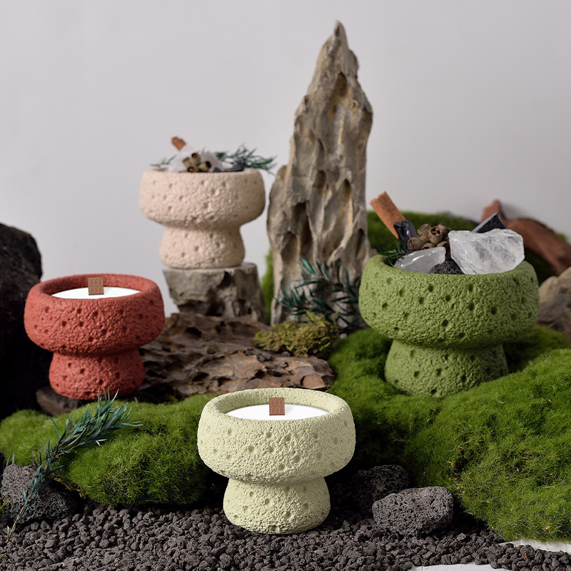 Ceramic candle cup p4_03 Ceramic Candle Cup - Minimalist Nordic Aroma Candle Holder, 10 Colors & 2 Sizes