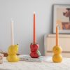 Ceramic Fruit Candle Holder - Strawberry Orange Lemon, Creative Geometric Decor