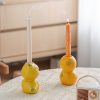 Ceramic Fruit Candle Holder - Strawberry Orange Lemon, Creative Geometric Decor