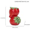 Ceramic Fruit Candle Holder - Strawberry Orange Lemon, Creative Geometric Decor