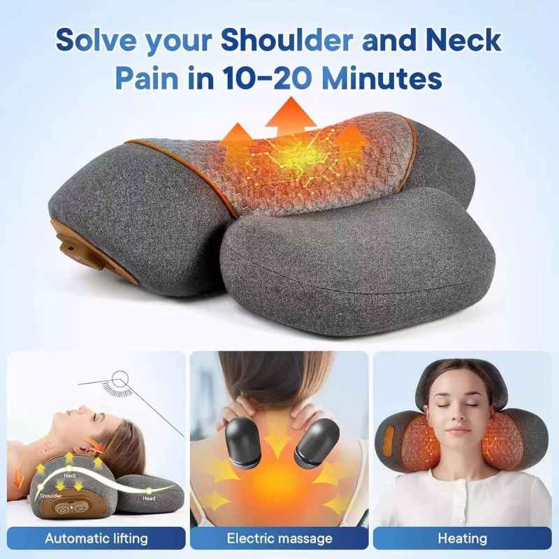 p5_main Neck Cervical Pillow for Sleeping - Massage Spine Non-Traction Heating Neck Repair
