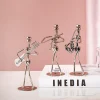 p_1783362456213_df05 Iron Band Musician Figure Metal Crafts Simple Style Creative Birthday Gift Bedroom Desktop Decoration