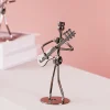 p_1783362457800_ybjq Iron Band Musician Figure Metal Crafts Simple Style Creative Birthday Gift Bedroom Desktop Decoration