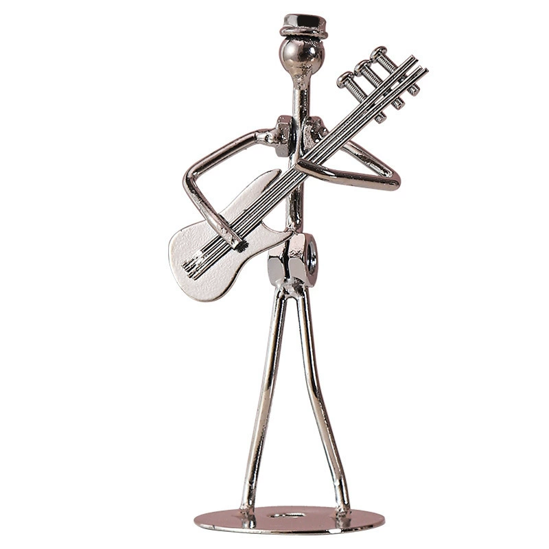 p_1783362458475_c5kd Iron Band Musician Figure Metal Crafts Simple Style Creative Birthday Gift Bedroom Desktop Decoration