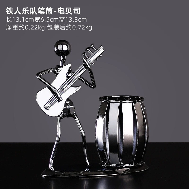p_1783362464698_8jxc Iron Band Musician Figure Metal Crafts Simple Style Creative Birthday Gift Bedroom Desktop Decoration