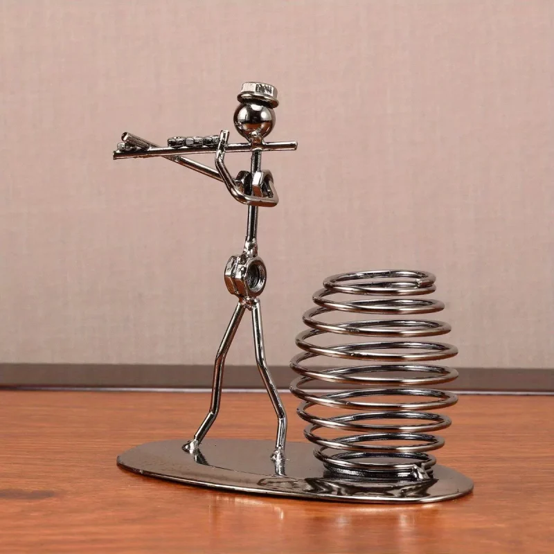 p_1783362470223_mkt9 Iron Band Musician Figure Metal Crafts Simple Style Creative Birthday Gift Bedroom Desktop Decoration
