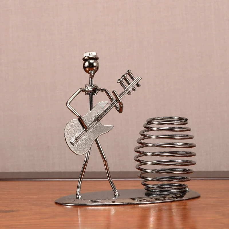 p_1783362471378_50cq Iron Band Musician Figure Metal Crafts Simple Style Creative Birthday Gift Bedroom Desktop Decoration