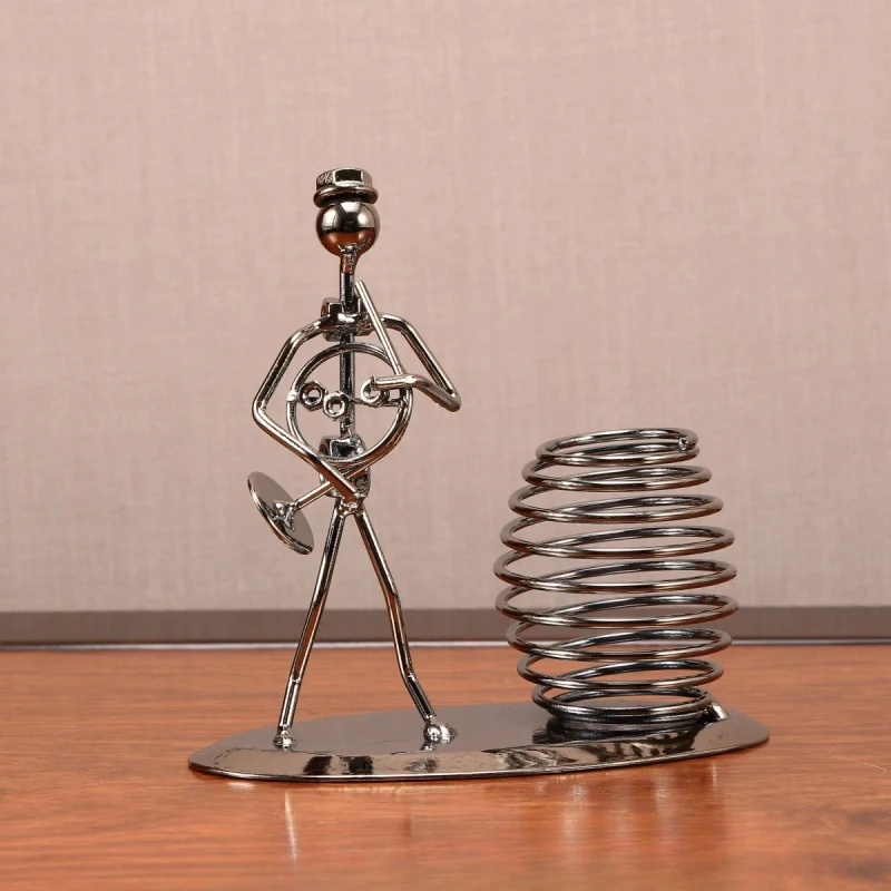 p_1783362472516_5bd0 Iron Band Musician Figure Metal Crafts Simple Style Creative Birthday Gift Bedroom Desktop Decoration