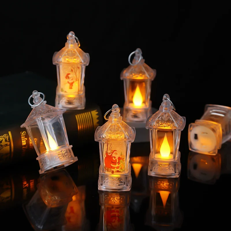 p_1783362499999_4h7u Transparent Mini LED Candle Lantern Desktop Decoration Bedroom Ambiance Light Square Lamp