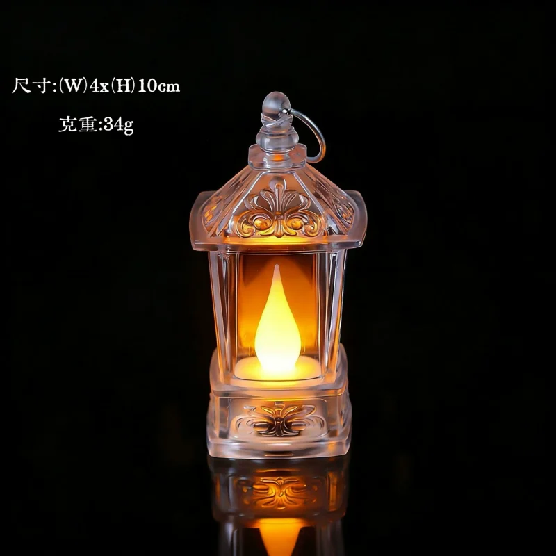 p_1783362506815_mqoq Transparent Mini LED Candle Lantern Desktop Decoration Bedroom Ambiance Light Square Lamp