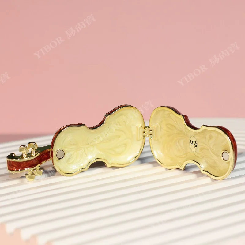 Cross-border Hot Selling Metal Enamel Crafts Creative Violin Decoration Festival Holiday Gift Wholesale