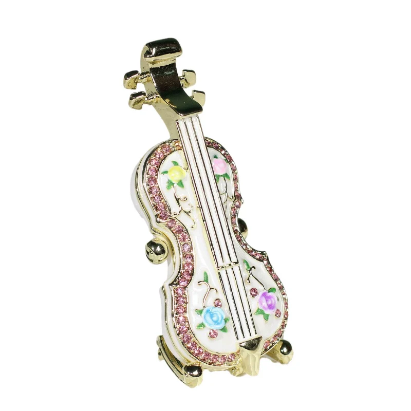 Cross-border Hot Selling Metal Enamel Crafts Creative Violin Decoration Festival Holiday Gift Wholesale