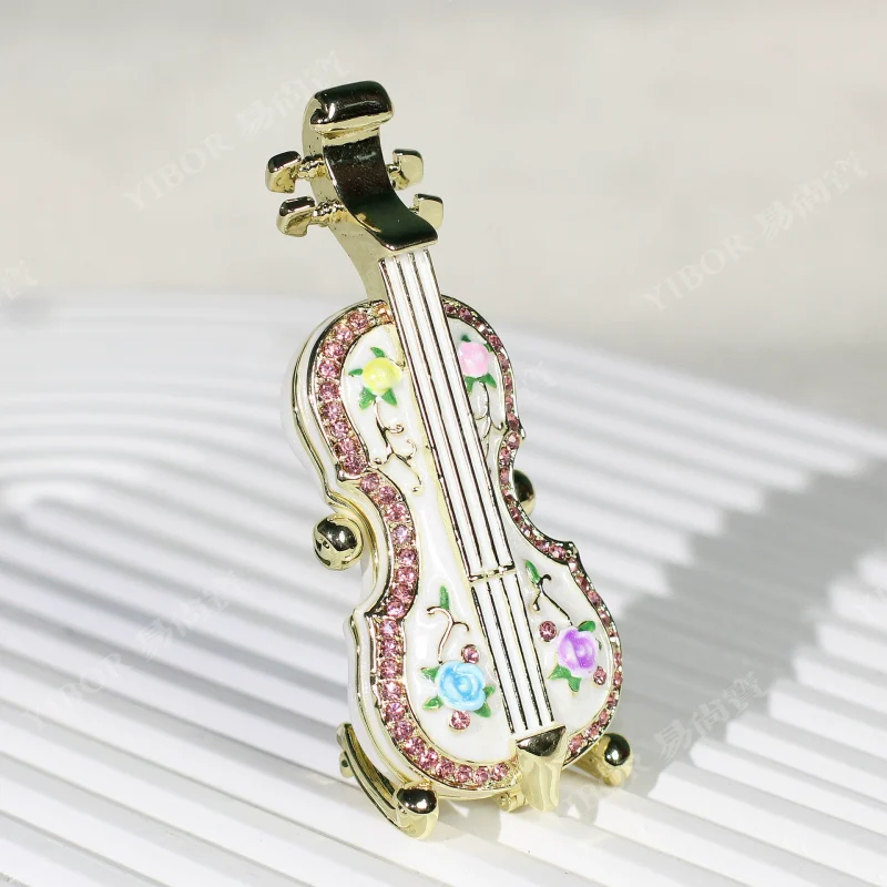 Cross-border Hot Selling Metal Enamel Crafts Creative Violin Decoration Festival Holiday Gift Wholesale