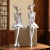 Nordic New Creative Sister Girls Figure Decoration Living Room Bedroom Home Decor Resin Craft Garden