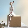 Nordic New Creative Sister Girls Figure Decoration Living Room Bedroom Home Decor Resin Craft Garden