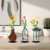 Cross-border 2D Metal Vase Desktop Decoration Living Room Bedroom Bookshelf Home Decor Colorful