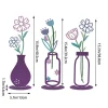 Cross-border 2D Metal Vase Desktop Decoration Living Room Bedroom Bookshelf Home Decor Colorful