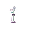 Cross-border 2D Metal Vase Desktop Decoration Living Room Bedroom Bookshelf Home Decor Colorful