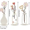 Cross-border 2D Metal Vase Desktop Decoration Living Room Bedroom Bookshelf Home Decor Colorful