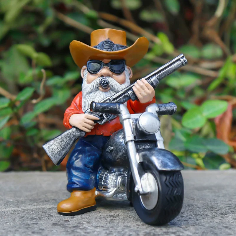 p_1783362743638_o1g6 Cross-border Gun-wielding Dwarf Resin Figure Home Decoration Bedroom Living Room Ornament Wholesale