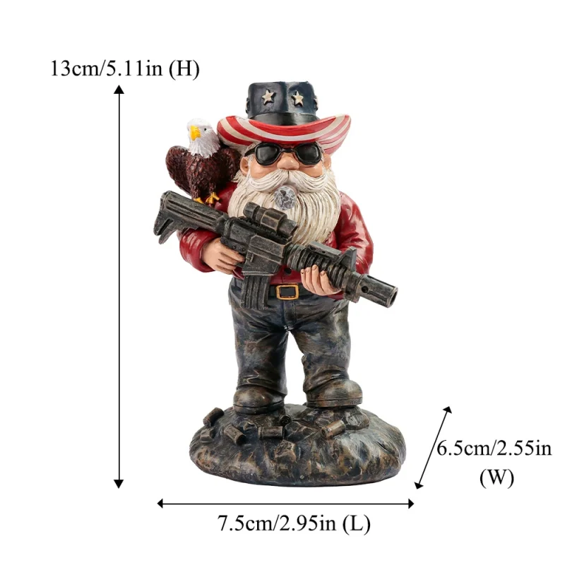 p_1783362747381_jttj Cross-border Gun-wielding Dwarf Resin Figure Home Decoration Bedroom Living Room Ornament Wholesale