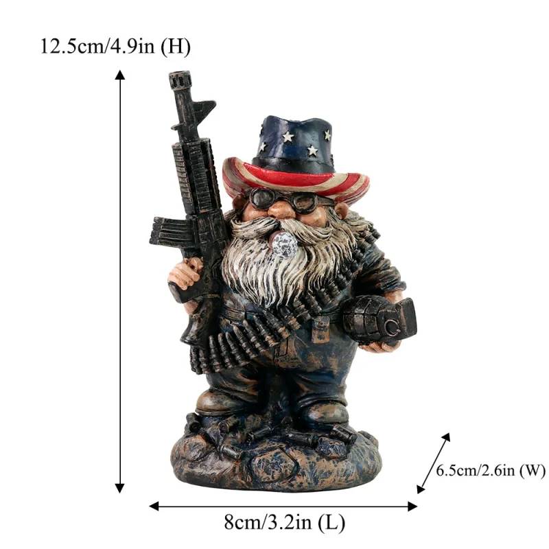p_1783362749498_7knh Cross-border Gun-wielding Dwarf Resin Figure Home Decoration Bedroom Living Room Ornament Wholesale