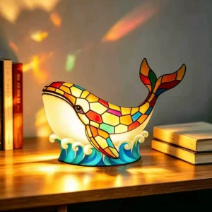 p_1783362767462_ezjn Cross-border New Whale Night Light Niche Desk Decor Bedroom Bedside Glowing Resin Funny Craft Ornament