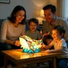 Cross-border New Whale Night Light Niche Desk Decor Bedroom Bedside Glowing Resin Funny Craft Ornament