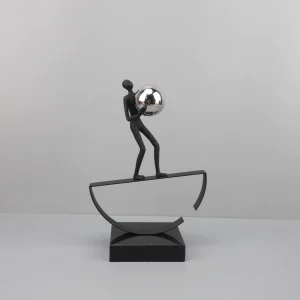 Nordic Creative Abstract Acrobat Sports Figure Metal Ornament Hallway Bedroom Study Living Room Desktop Decor