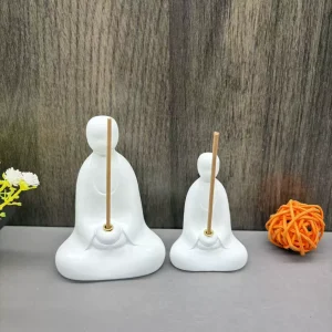 p_1783362860171_oxw4 Cross-border Home Room Bedroom Office Decoration Zen Faceless Buddha Incense Holder Creative Resin Ornament