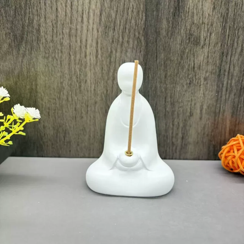 Cross-border Home Room Bedroom Office Decoration Zen Faceless Buddha Incense Holder Creative Resin Ornament