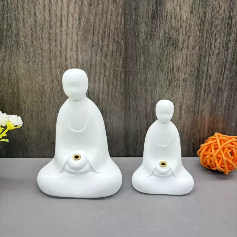 Cross-border Home Room Bedroom Office Decoration Zen Faceless Buddha Incense Holder Creative Resin Ornament