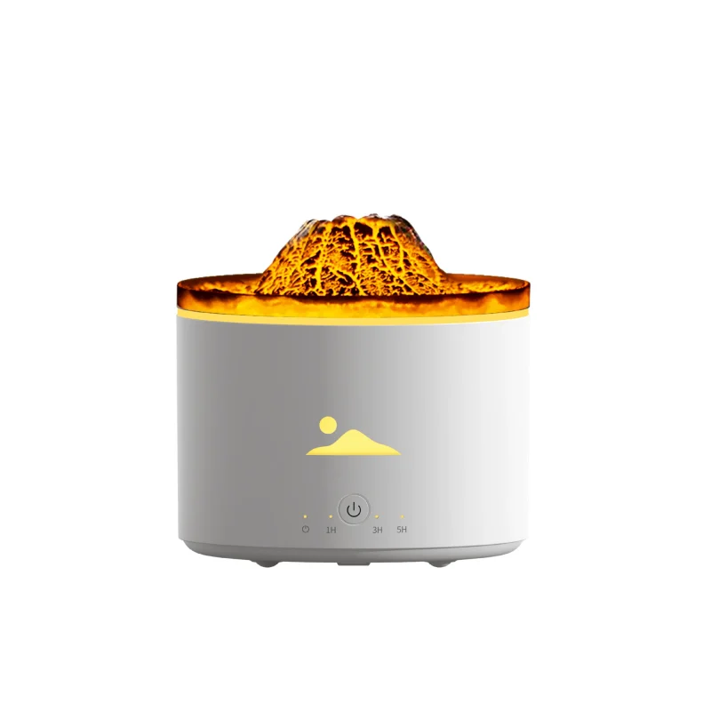 Cross-border Creative Jellyfish Flame Humidifier Home Bedroom Desktop Small Simulated Crack Volcano Lava Aromatherapy Machine