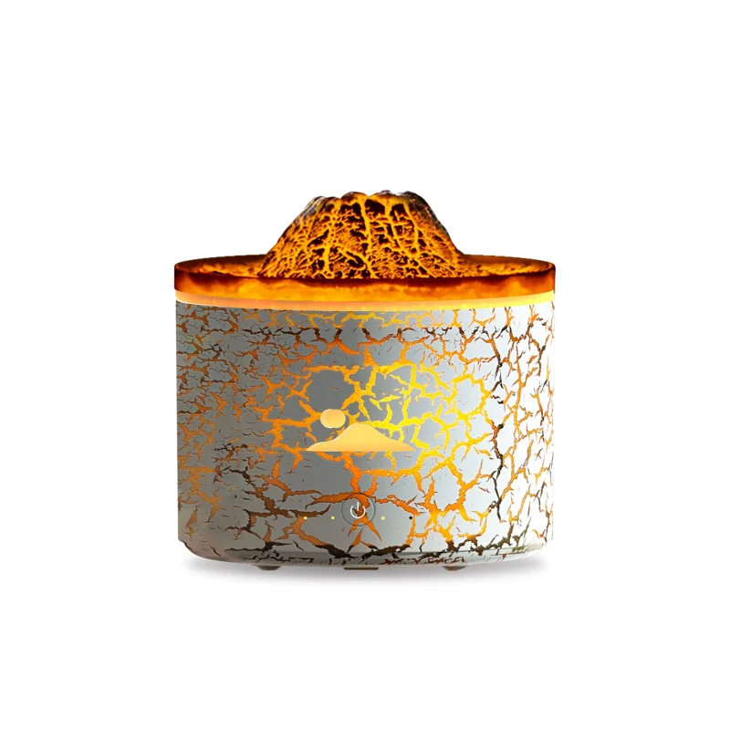 Cross-border Creative Jellyfish Flame Humidifier Home Bedroom Desktop Small Simulated Crack Volcano Lava Aromatherapy Machine