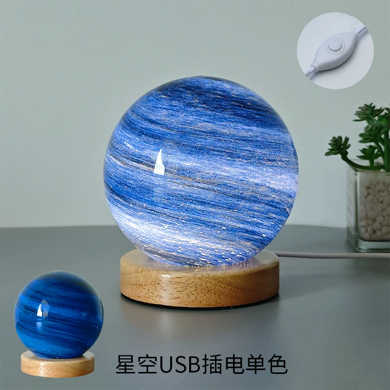 p_1783363001559_4zrp Cross-border Wandering Planet Star Lamp Solid Wood Night Light Sunset Lamp Desk Lamp Ambiance Bedside Birthday Gift
