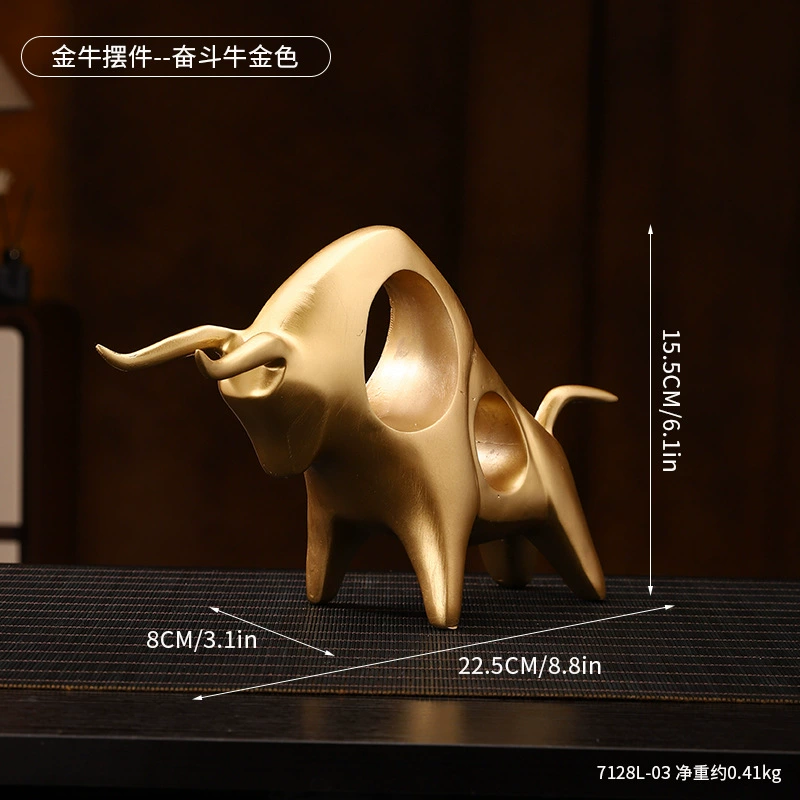 p_1783363069363_n6fz Office Study Desktop Bullfighting Resin Craft Living Room Wine Cabinet Decor Home Lucky Prosperity Ornament
