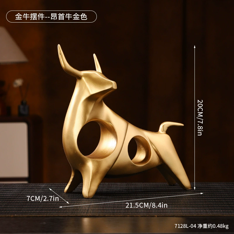 p_1783363070078_txrh Office Study Desktop Bullfighting Resin Craft Living Room Wine Cabinet Decor Home Lucky Prosperity Ornament