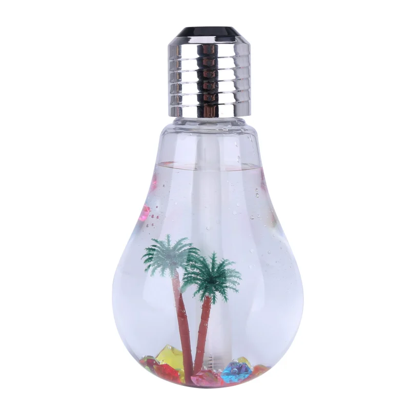 Cross-border New Creative Night Light Home Desktop Bedroom USB Silent Mini Color-changing Bulb Spray Humidifier