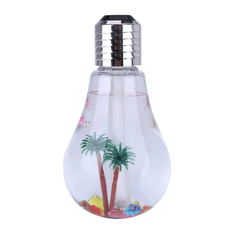 Cross-border New Creative Night Light Home Desktop Bedroom USB Silent Mini Color-changing Bulb Spray Humidifier
