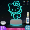 Cross-border Hello Kitty 3D Night Light Bedroom Bedside Ambiance Acrylic Lamp Christmas Gift Wholesale