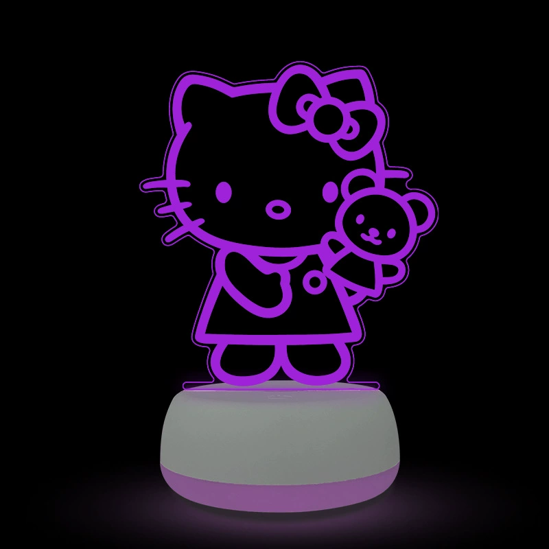 Cross-border Hello Kitty 3D Night Light Bedroom Bedside Ambiance Acrylic Lamp Christmas Gift Wholesale