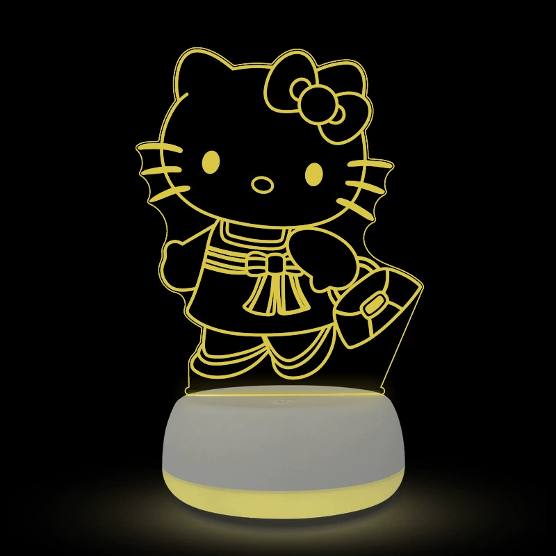 Cross-border Hello Kitty 3D Night Light Bedroom Bedside Ambiance Acrylic Lamp Christmas Gift Wholesale
