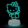 Cross-border Hello Kitty 3D Night Light Bedroom Bedside Ambiance Acrylic Lamp Christmas Gift Wholesale