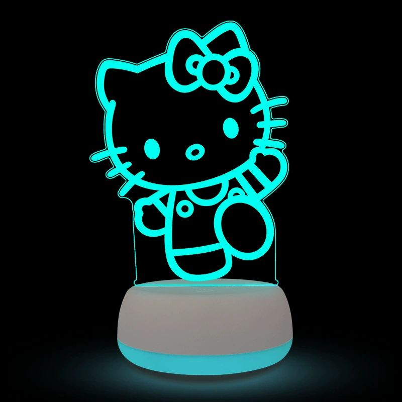 Cross-border Hello Kitty 3D Night Light Bedroom Bedside Ambiance Acrylic Lamp Christmas Gift Wholesale