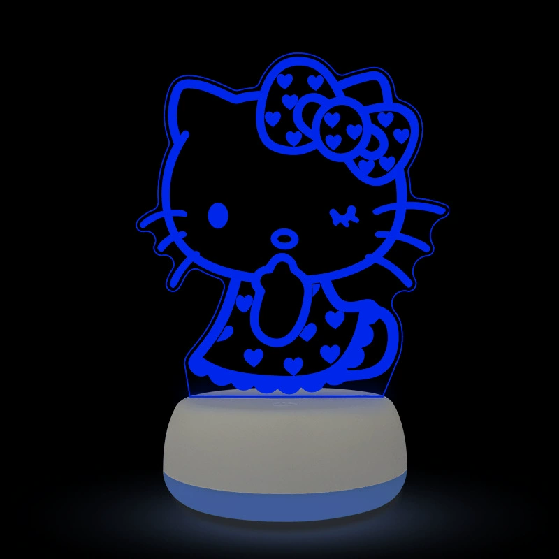 Cross-border Hello Kitty 3D Night Light Bedroom Bedside Ambiance Acrylic Lamp Christmas Gift Wholesale