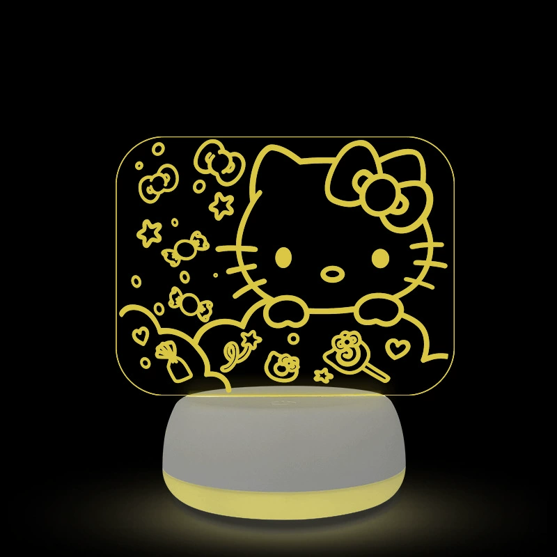 Cross-border Hello Kitty 3D Night Light Bedroom Bedside Ambiance Acrylic Lamp Christmas Gift Wholesale