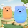 p_1783363264323_xues Cross-border Baby Bedside Night Light Children Bedroom Timer Silicone Tap Light Charging Bear Silicone Lamp