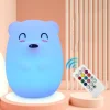 p_1783363266792_b09k Cross-border Baby Bedside Night Light Children Bedroom Timer Silicone Tap Light Charging Bear Silicone Lamp