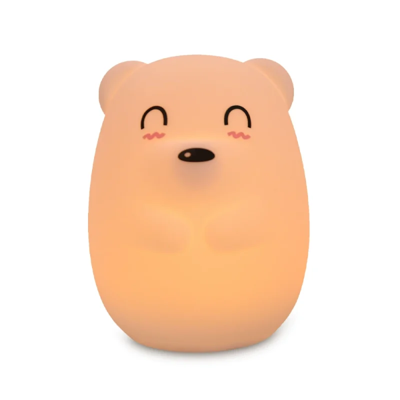 p_1783363268137_ej0p Cross-border Baby Bedside Night Light Children Bedroom Timer Silicone Tap Light Charging Bear Silicone Lamp