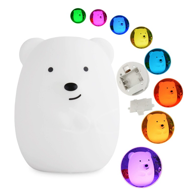 p_1783363269253_sg3k Cross-border Baby Bedside Night Light Children Bedroom Timer Silicone Tap Light Charging Bear Silicone Lamp
